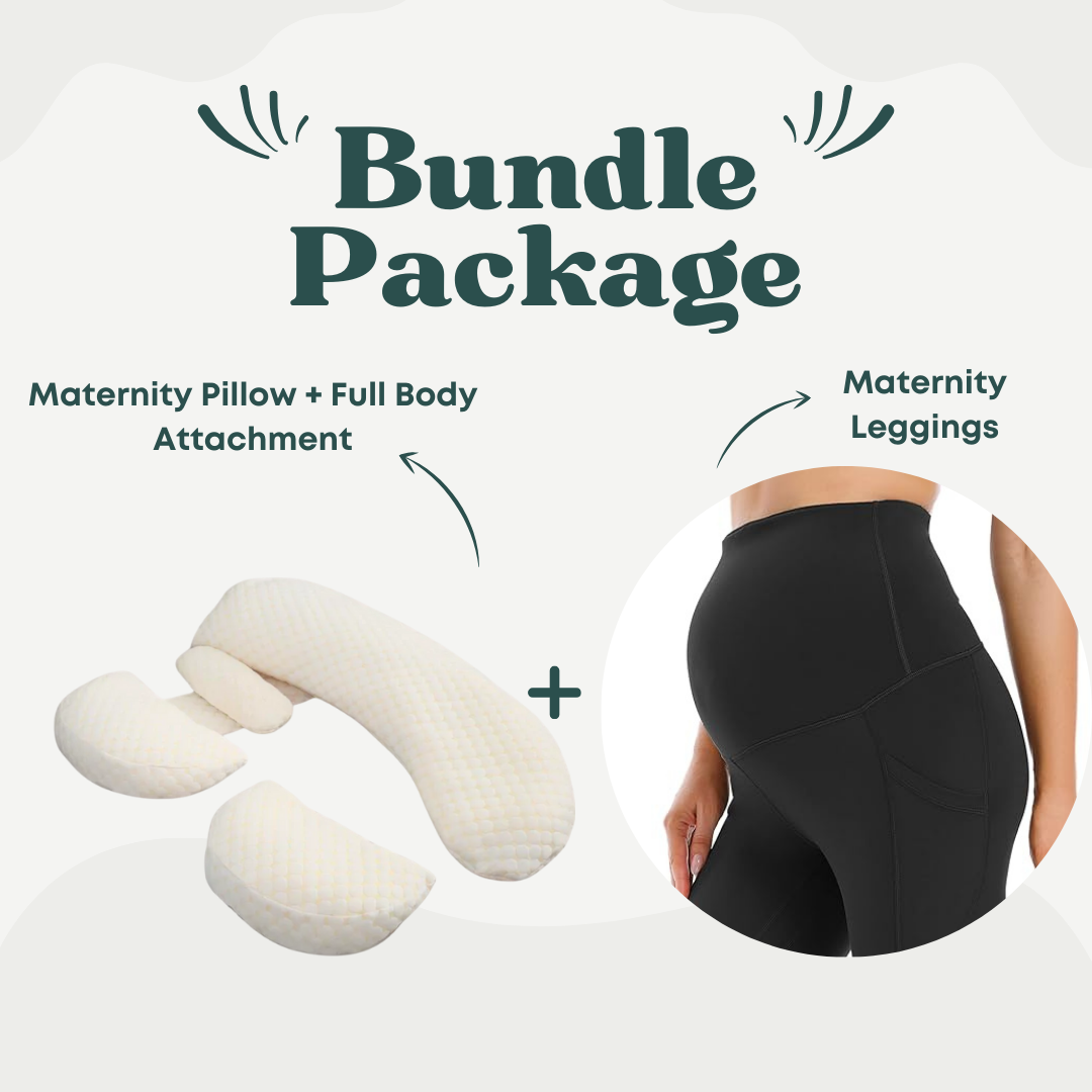 BlissfulBaby™ Maternity Pillow + Full Body Attachment + Maternity Leggings